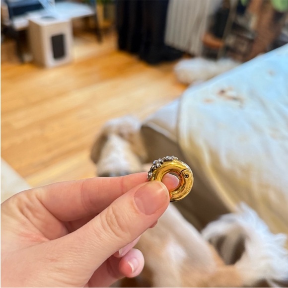 Fendi Gold Earring Cuff with Silver Detailing - Picture 2 of 7